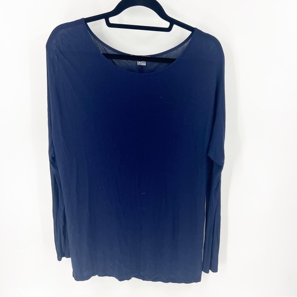 ✅ VINCE NAVY LONG SLEEVE TOP SIZE MEDIUM - Picture 1 of 3